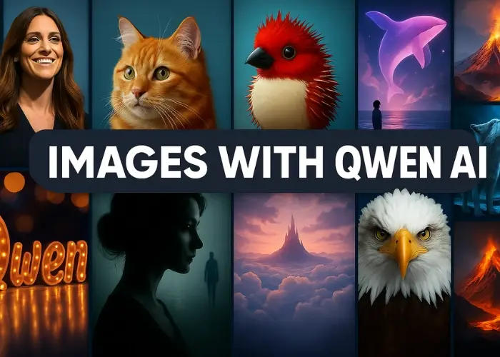 Generate AI images free with Qwen Chat – tutorial header graphic
