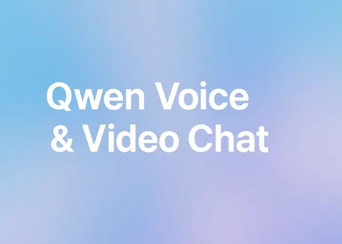 Screenshot of Qwen voice and video chat on mobile