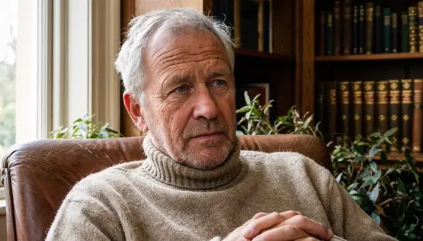 Portrait of an elderly man generated by Qwen-Image-2.0 with fine skin and hair detail